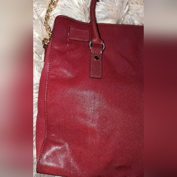 Michael Kors large Hamilton purse dark red - Picture 8 of 12